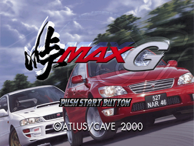 Touge Max G title screen for Playstation